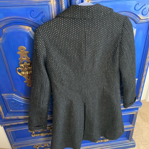 Anthropologie Idra Black Polka Dot Wool Jacket SM - Picture 3 of 4